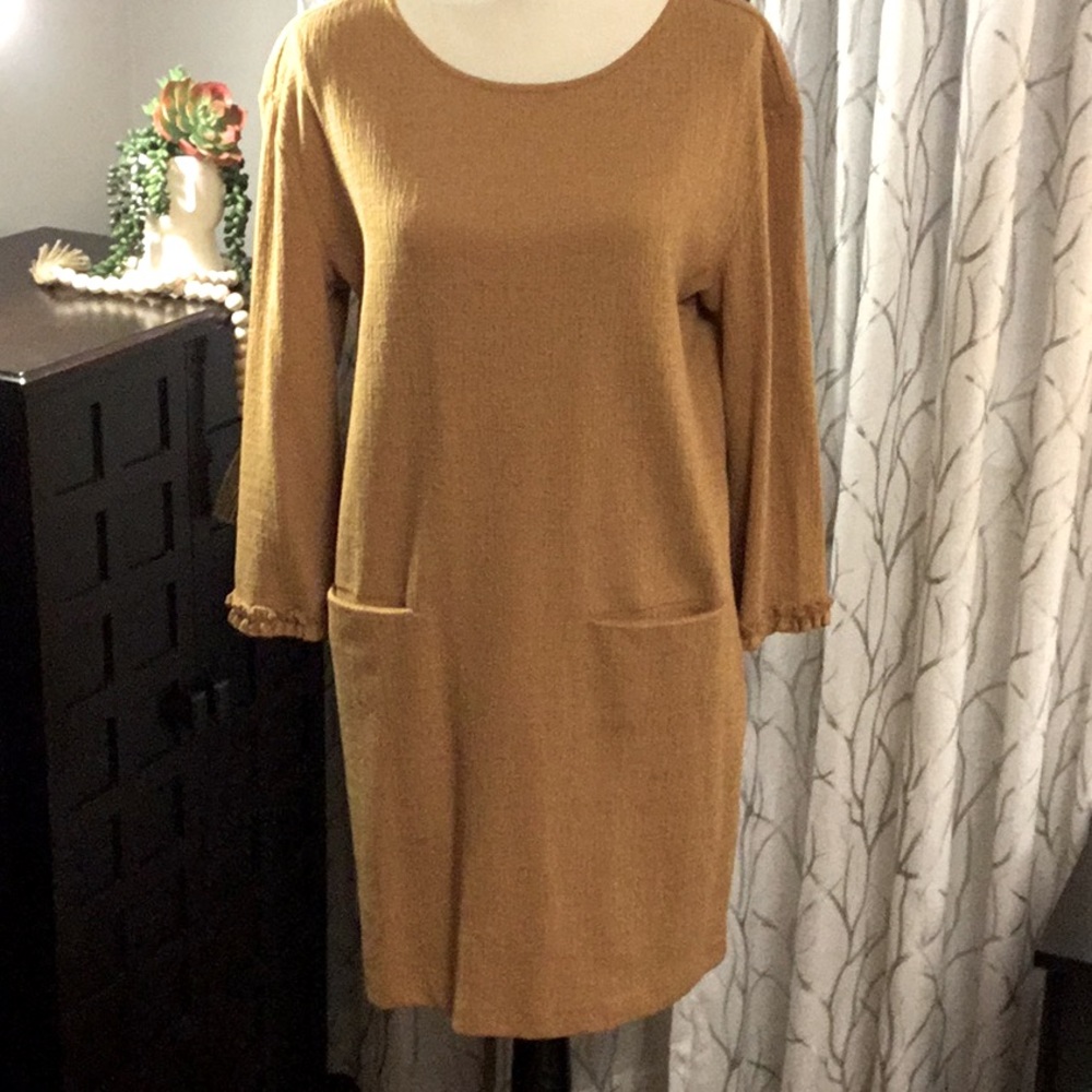 Cynthia Rowley dark yellow/mustard Long sleeve dress